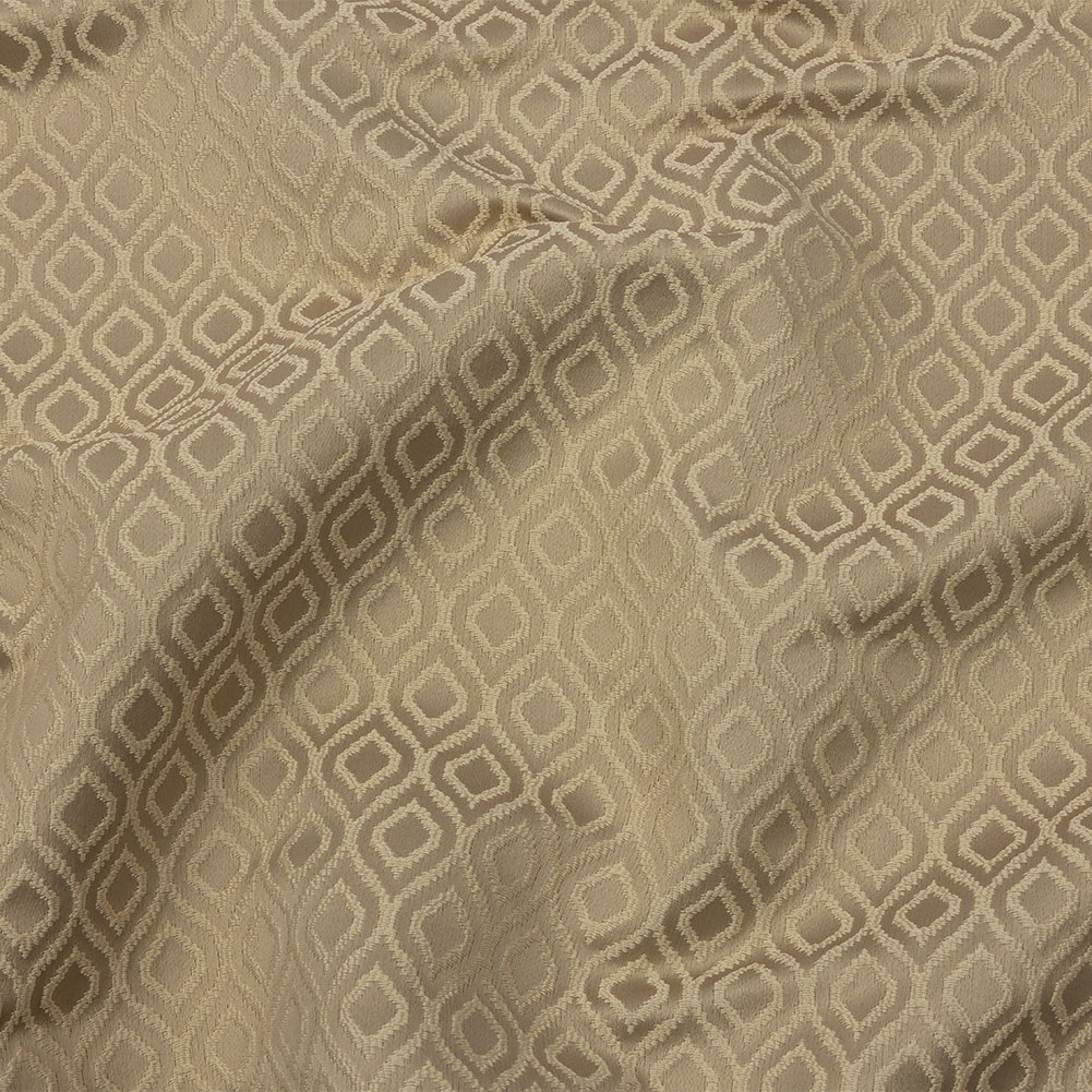 Drapery Jacquard – Champagne Simple Ogees – British Imported Drapery Jacquard – Champagne Simple Ogees – British Imported