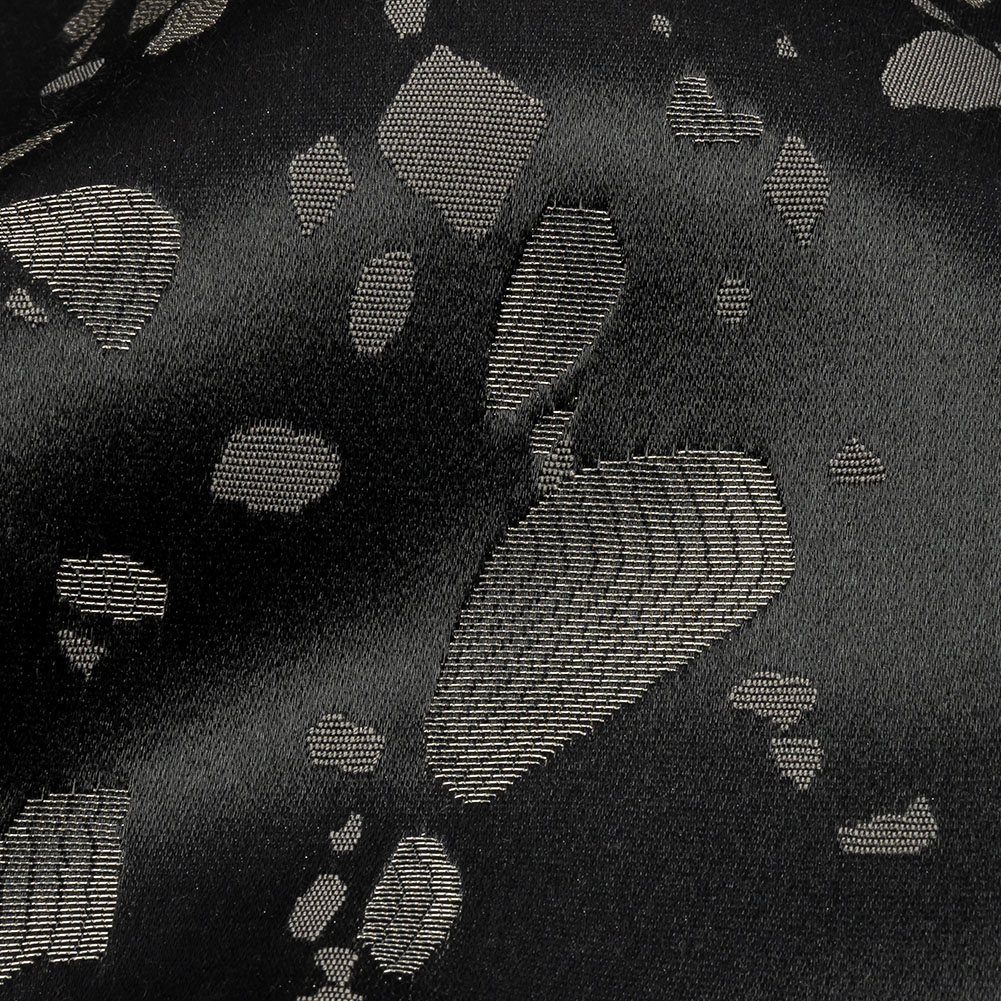 Metallic Satin-Faced Drapery Jacquard – Indigo Pebbles – British Imported Metallic Satin-Faced Drapery Jacquard – Indigo Pebbles – British Imported