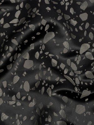 Metallic Satin-Faced Drapery Jacquard – Indigo Pebbles – British Imported Metallic Satin-Faced Drapery Jacquard – Indigo Pebbles – British Imported