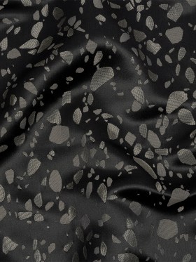 Metallic Satin-Faced Drapery Jacquard – Indigo Pebbles – British Imported Metallic Satin-Faced Drapery Jacquard – Indigo Pebbles – British Imported