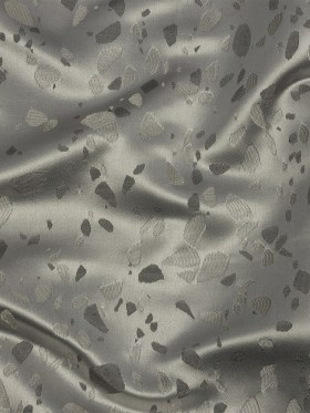 Metallic Satin-Faced Drapery Jacquard – Platinum Pebbles – British Imported Metallic Satin-Faced Drapery Jacquard – Platinum Pebbles – British Imported