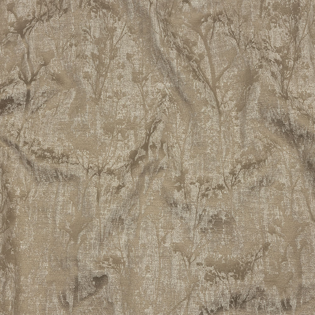Cotton and Recycled Polyester Drapery Jacquard – Latte Misty Foliage – British Imported Cotton and Recycled Polyester Drapery Jacquard – Latte Misty Foliage – British Imported