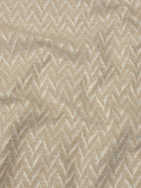 Cotton and Recycled Polyester Drapery Jacquard – Champagne Distressed Zig Zags – British Imported Cotton and Recycled Polyester Drapery Jacquard – Champagne Distressed Zig Zags – British Imported