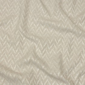 Cotton and Recycled Polyester Drapery Jacquard – Ivory Distressed Zig Zags – British Imported Cotton and Recycled Polyester Drapery Jacquard – Ivory Distressed Zig Zags – British Imported