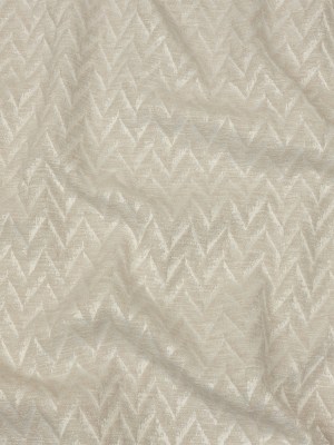 Cotton and Recycled Polyester Drapery Jacquard – Ivory Distressed Zig Zags – British Imported Cotton and Recycled Polyester Drapery Jacquard – Ivory Distressed Zig Zags – British Imported