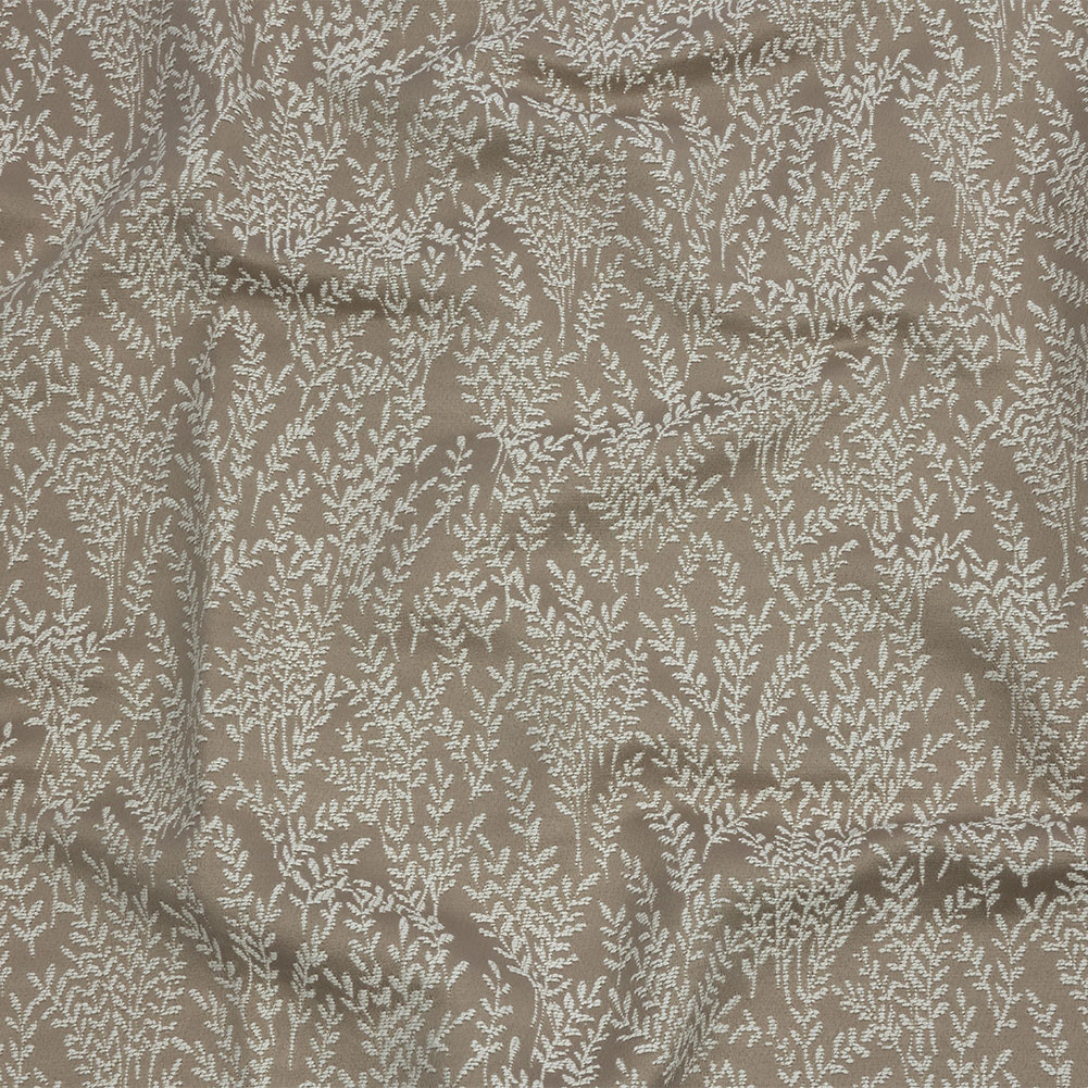 Drapery Jacquard – Putty Little Leaves – British Imported Drapery Jacquard – Putty Little Leaves – British Imported