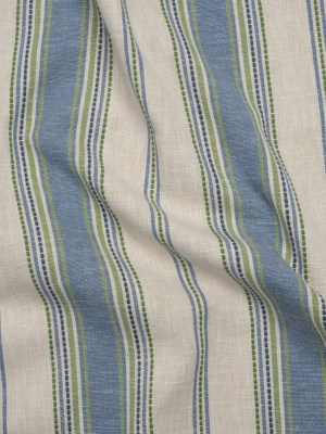 Cotton and Recycled Polyester Woven – Indigo Tactile Stripes – British Imported Cotton and Recycled Polyester Woven – Indigo Tactile Stripes – British Imported