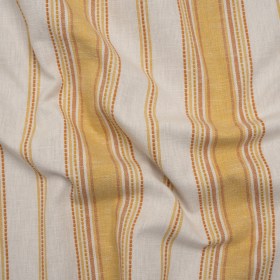 Cotton and Recycled Polyester Woven – Marigold Tactile Stripes – British Imported Cotton and Recycled Polyester Woven – Marigold Tactile Stripes – British Imported