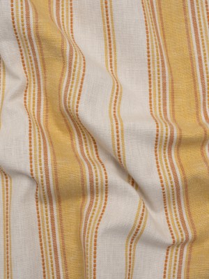 Cotton and Recycled Polyester Woven – Marigold Tactile Stripes – British Imported Cotton and Recycled Polyester Woven – Marigold Tactile Stripes – British Imported