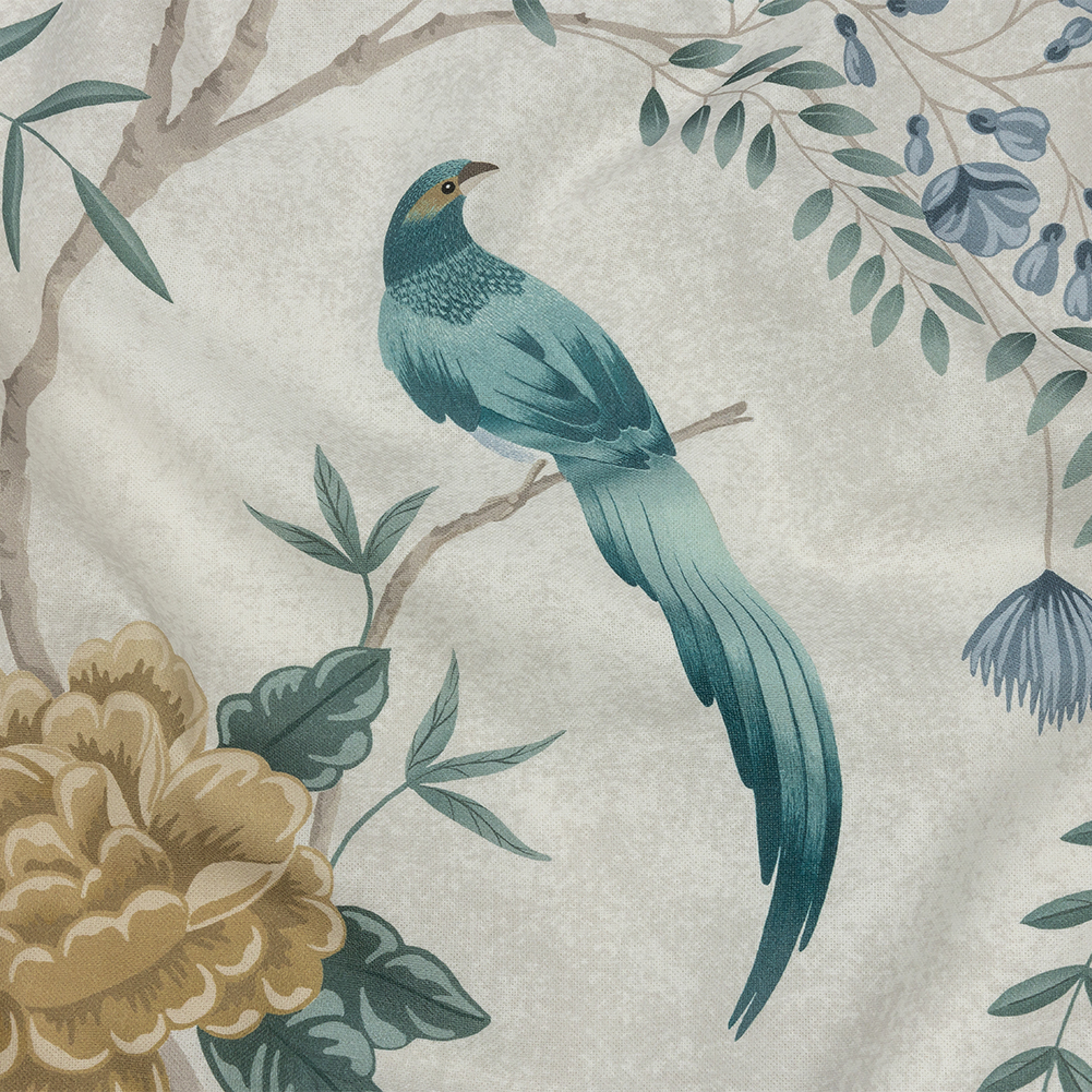 Cotton Canvas Print – Linen Birds in the Garden – British Imported Cotton Canvas Print – Linen Birds in the Garden – British Imported