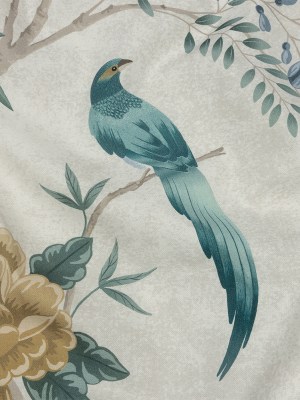 Cotton Canvas Print – Linen Birds in the Garden – British Imported Cotton Canvas Print – Linen Birds in the Garden – British Imported