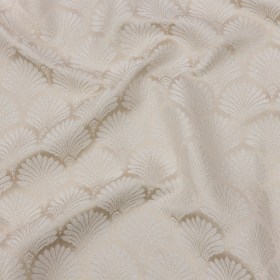 Drapery Jacquard – Oyster Palm Fans – British Imported Drapery Jacquard – Oyster Palm Fans – British Imported