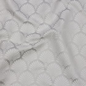 Drapery Jacquard – Silver Palm Fans – British Imported Drapery Jacquard – Silver Palm Fans – British Imported
