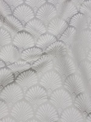 Drapery Jacquard – Silver Palm Fans – British Imported Drapery Jacquard – Silver Palm Fans – British Imported
