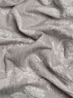 Polyester and Cotton Jacquard – Steel Scrolls and Leaves – British Imported Polyester and Cotton Jacquard – Steel Scrolls and Leaves – British Imported