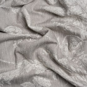 Polyester and Cotton Jacquard – Steel Scrolls and Leaves – British Imported Polyester and Cotton Jacquard – Steel Scrolls and Leaves – British Imported