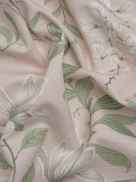 Cotton Canvas Print – Blush Garden Growth – British Imported Cotton Canvas Print – Blush Garden Growth – British Imported