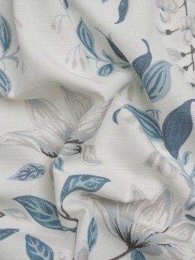 Cotton Canvas Print – Off White and Seaspray Garden Growth – British Imported Cotton Canvas Print – Off White and Seaspray Garden Growth – British Imported