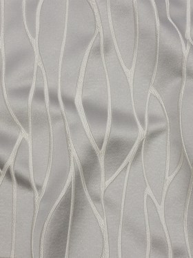 Satin-Faced Drapery Jacquard – Silver Rippling Lines – British Imported Satin-Faced Drapery Jacquard – Silver Rippling Lines – British Imported
