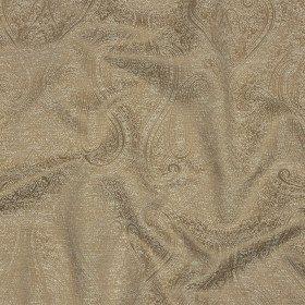 Cotton and Recycled Polyester Drapery Jacquard – Caramel Delicate Paisley – British Imported Cotton and Recycled Polyester Drapery Jacquard – Caramel Delicate Paisley – British Imported