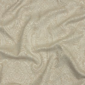 Cotton and Recycled Polyester Drapery Jacquard – Champagne Delicate Paisley – British Imported Cotton and Recycled Polyester Drapery Jacquard – Champagne Delicate Paisley – British Imported