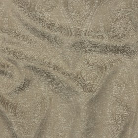 Cotton and Recycled Polyester Drapery Jacquard – Latte Delicate Paisley – British Imported Cotton and Recycled Polyester Drapery Jacquard – Latte Delicate Paisley – British Imported