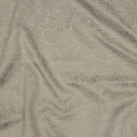 Cotton and Recycled Polyester Drapery Jacquard – Silver Delicate Paisley – British Imported Cotton and Recycled Polyester Drapery Jacquard – Silver Delicate Paisley – British Imported