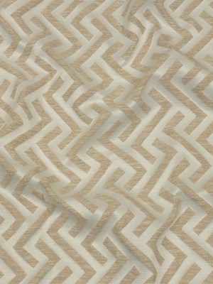 Cotton and Recycled Polyester Drapery Jacquard – Champagne Broken Chevrons – British Imported Cotton and Recycled Polyester Drapery Jacquard – Champagne Broken Chevrons – British Imported