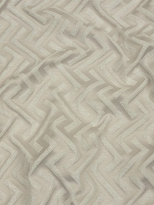 Cotton and Recycled Polyester Drapery Jacquard – Pearl Broken Chevrons – British Imported Cotton and Recycled Polyester Drapery Jacquard – Pearl Broken Chevrons – British Imported