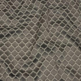 Cotton and Recycled Polyester Drapery Jacquard – Graphite Fancy Little Ogees – British Imported Cotton and Recycled Polyester Drapery Jacquard – Graphite Fancy Little Ogees – British Imported