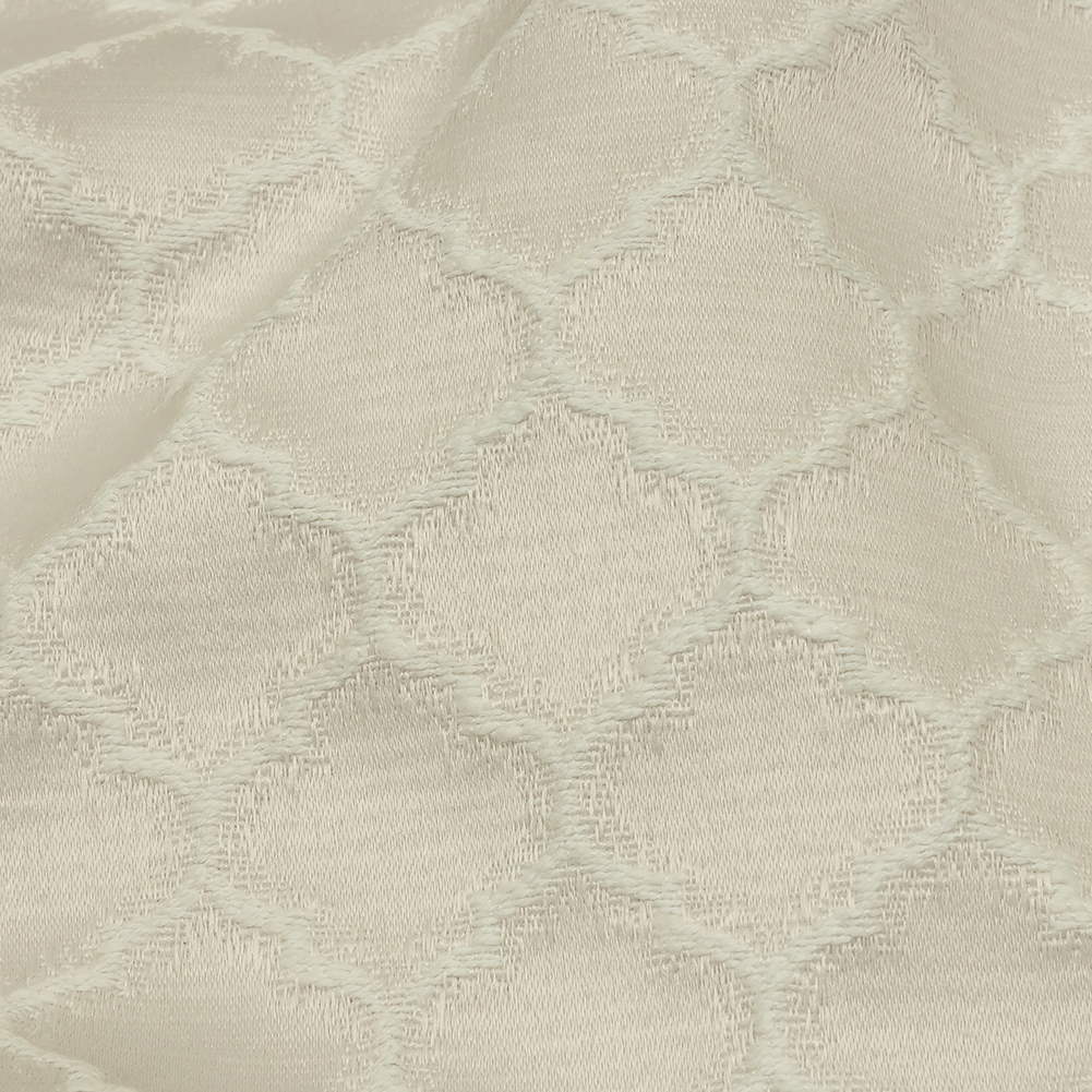Cotton and Recycled Polyester Drapery Jacquard – Pearl Fancy Little Ogees – British Imported Cotton and Recycled Polyester Drapery Jacquard – Pearl Fancy Little Ogees – British Imported