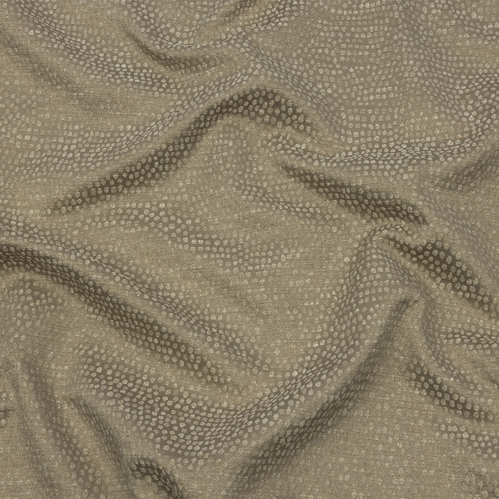 Recycled Polyester Drapery Jacquard – Latte Spotted – British Imported Recycled Polyester Drapery Jacquard – Latte Spotted – British Imported