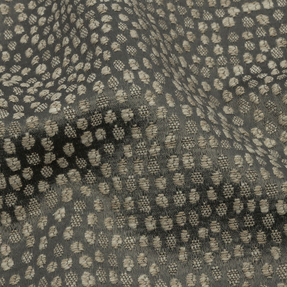 Recycled Polyester Drapery Jacquard – Mole Spotted – British Imported Recycled Polyester Drapery Jacquard – Mole Spotted – British Imported
