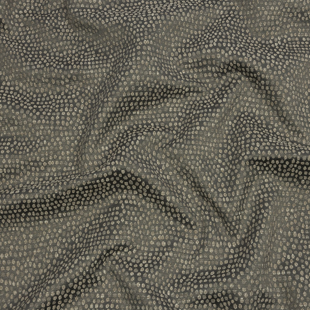 Recycled Polyester Drapery Jacquard – Mole Spotted – British Imported Recycled Polyester Drapery Jacquard – Mole Spotted – British Imported
