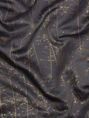 Metallic Satin-Faced Drapery Jacquard – Mole Delicate Grasses – British Imported Metallic Satin-Faced Drapery Jacquard – Mole Delicate Grasses – British Imported