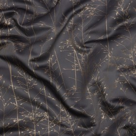 Metallic Satin-Faced Drapery Jacquard – Mole Delicate Grasses – British Imported Metallic Satin-Faced Drapery Jacquard – Mole Delicate Grasses – British Imported