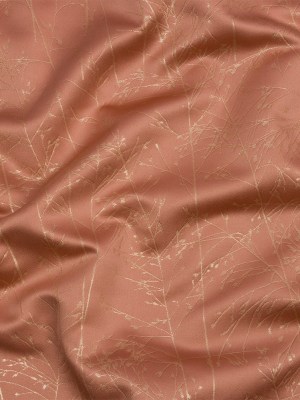 Metallic Satin-Faced Drapery Jacquard – Shell Delicate Grasses – British Imported Metallic Satin-Faced Drapery Jacquard – Shell Delicate Grasses – British Imported