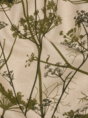 Cotton and Linen Canvas Print – Olive Chervil Silhouettes – British Imported Cotton and Linen Canvas Print – Olive Chervil Silhouettes – British Imported