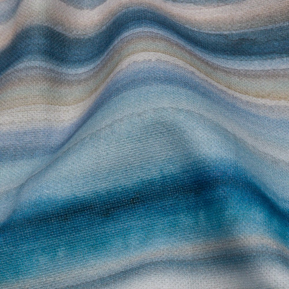 Cotton Canvas Print – Blue Painterly Stripes – British Imported Cotton Canvas Print – Blue Painterly Stripes – British Imported