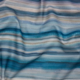 Cotton Canvas Print – Blue Painterly Stripes – British Imported Cotton Canvas Print – Blue Painterly Stripes – British Imported