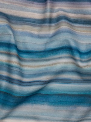 Cotton Canvas Print – Blue Painterly Stripes – British Imported Cotton Canvas Print – Blue Painterly Stripes – British Imported