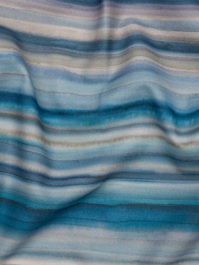 Cotton Canvas Print – Blue Painterly Stripes – British Imported Cotton Canvas Print – Blue Painterly Stripes – British Imported