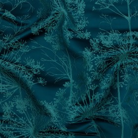 Satin-Faced Drapery Jacquard – Peacock Fennel Flowers – British Imported Satin-Faced Drapery Jacquard – Peacock Fennel Flowers – British Imported