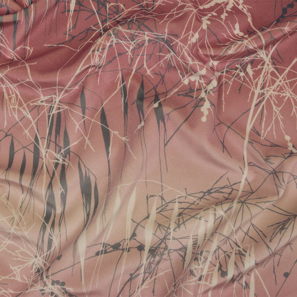 Printed Polyester Velvet – Shell Meadow Grass Ombre – British Imported Printed Polyester Velvet – Shell Meadow Grass Ombre – British Imported
