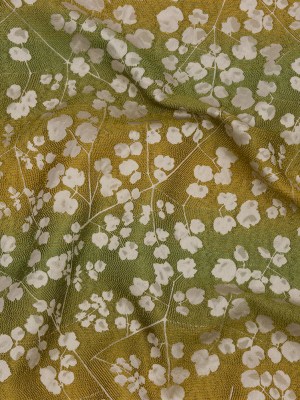 Drapery Jacquard – Olive Ombre Stripes and Little Flowers – British Imported Drapery Jacquard – Olive Ombre Stripes and Little Flowers – British Imported