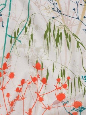 Cotton Canvas Print – Rainbow Wildflower Branches – British Imported Cotton Canvas Print – Rainbow Wildflower Branches – British Imported