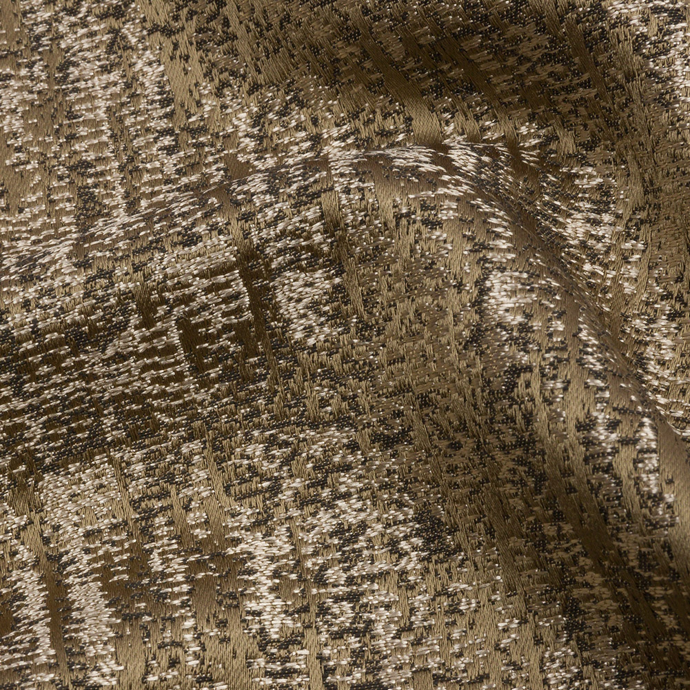 Metallic Satin-Faced Drapery Jacquard – Truffle Distressed – British Imported Metallic Satin-Faced Drapery Jacquard – Truffle Distressed – British Imported