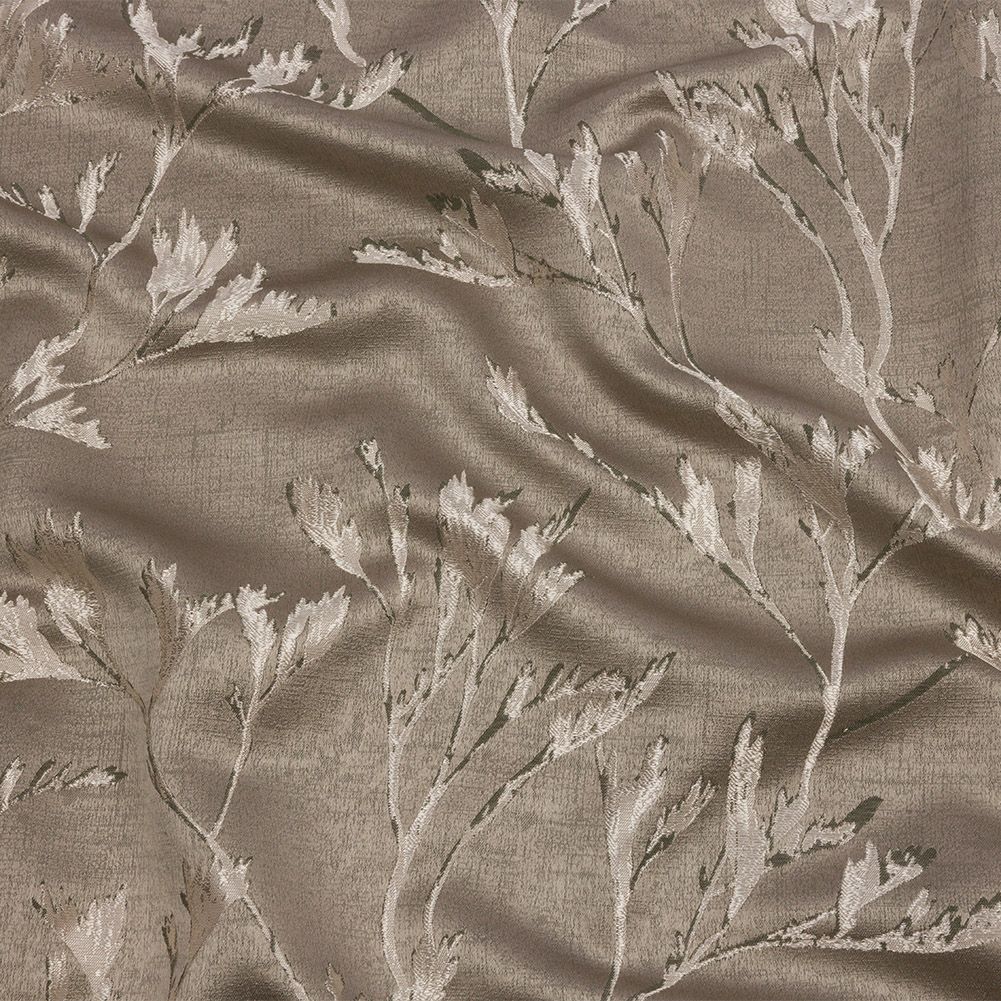 Metallic Drapery Jacquard – Pebble Windblown Branches – British Imported Metallic Drapery Jacquard – Pebble Windblown Branches – British Imported