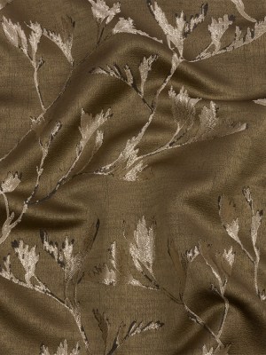 Metallic Drapery Jacquard – Truffle Windblown Branches – British Imported Metallic Drapery Jacquard – Truffle Windblown Branches – British Imported