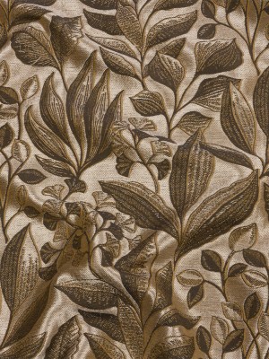 Metallic Drapery Jacquard – Ochre Lucent Leaves – British Imported Metallic Drapery Jacquard – Ochre Lucent Leaves – British Imported